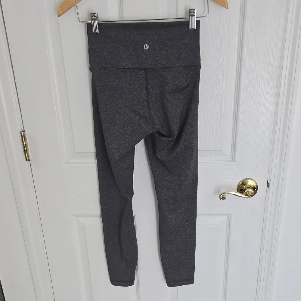 Lululemon Wunder Under Women's High Rise Leggings Tight Heather Gray Size 6